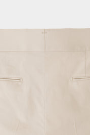 Cotton 1-ply drawstring pants - Beige - check by Dorit
