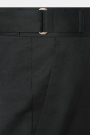 Pantalon à pattes de serrage laine - Noir