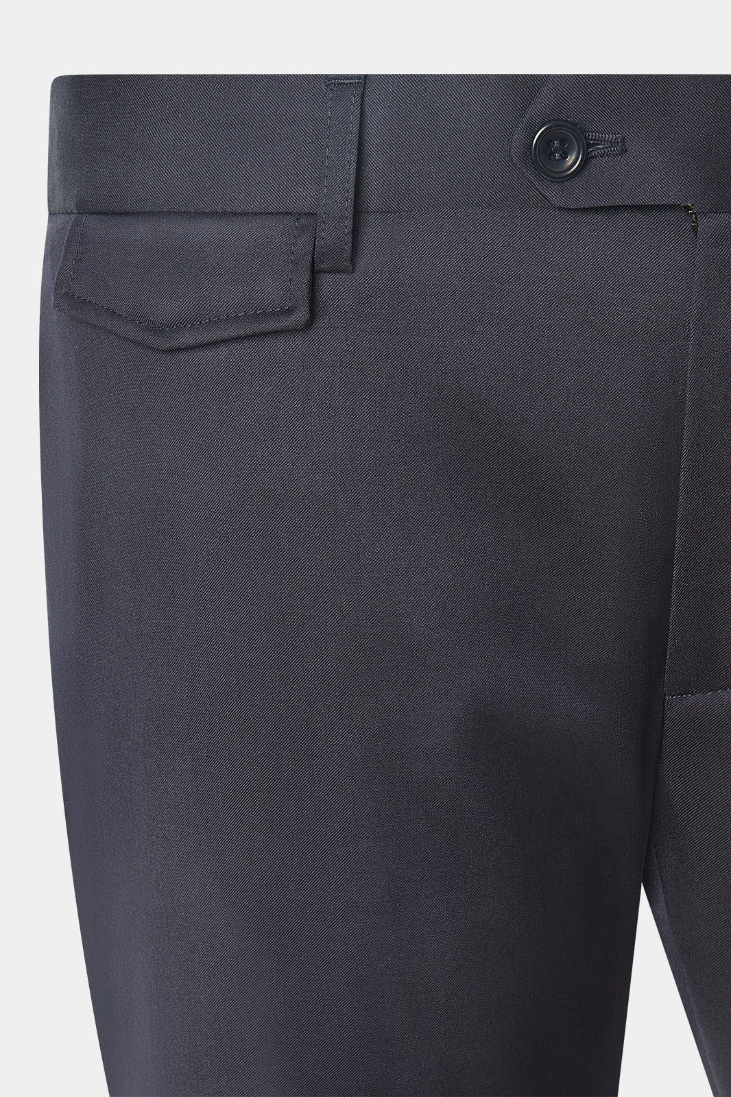 Stretch wool cargo pants - Navy