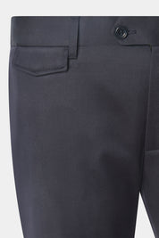 Stretch wool cargo pants - Navy