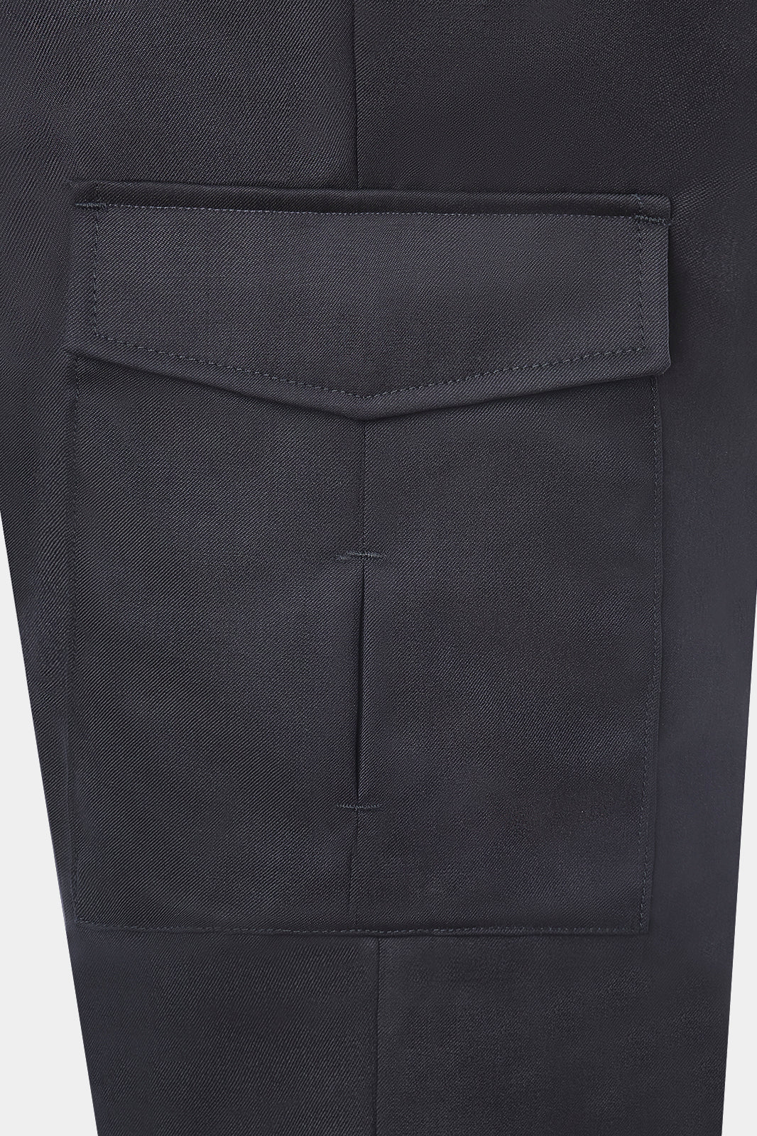 Stretch wool cargo pants - Navy