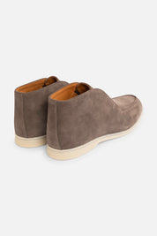 Boots en veau velours - Taupe